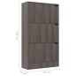 vidaXL Schuhschrank mit 3 Türen Grau Sonoma-Eiche 59x24x105cm vidaXL Schuhschrank mit 3 Türen Grau Sonoma-Eiche 59x24x105cm