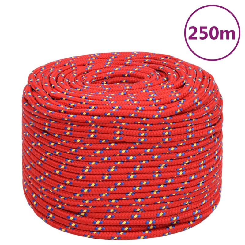vidaXL Bootsseil Rot 8 mm 250 m Polypropylen vidaXL Bootsseil Rot 8 mm 250 m Polypropylen