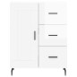 Highboard Hochglanz-Weiß 69,5x34x180 cm Holzwerkstoff Highboard Hochglanz-Weiß 69,5x34x180 cm Holzwerkstoff