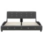 Bett mit Matratze Grau Kunstleder 140 x 200 cm Bett mit Matratze Grau Kunstleder 140 x 200 cm