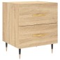 vidaXL Nachttische 2 Stk. Sonoma-Eiche 40x35x47,5 cm Holzwerkstoff