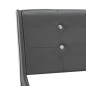 Bett mit Matratze Grau Kunstleder 140 x 200 cm Bett mit Matratze Grau Kunstleder 140 x 200 cm