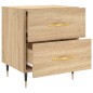 vidaXL Nachttische 2 Stk. Sonoma-Eiche 40x35x47,5 cm Holzwerkstoff