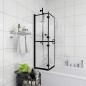 vidaXL Faltbare Duschkabine ESG Schwarz 100x140 cm vidaXL Faltbare Duschkabine ESG Schwarz 100x140 cm