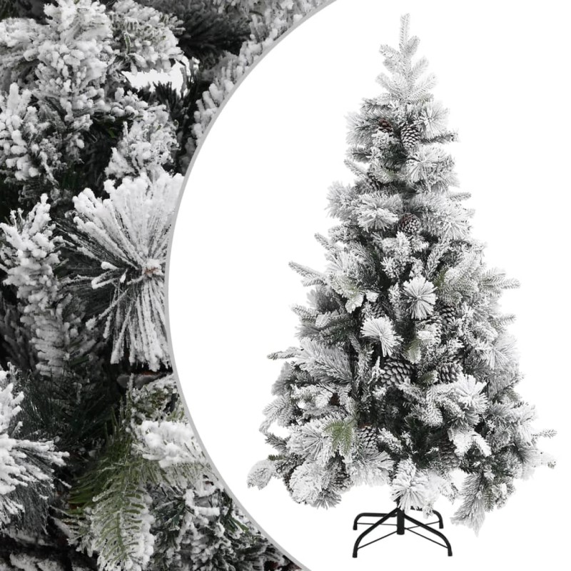 vidaXL Weihnachtsbaum mit Zapfen Beschneit 195 cm PVC & PE vidaXL Weihnachtsbaum mit Zapfen Beschneit 195 cm PVC & PE