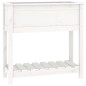vidaXL Pflanzkübel mit Ablage Weiß 82,5x34,5x81 cm Massivholz Kiefer vidaXL Pflanzkübel mit Ablage Weiß 82,5x34,5x81 cm Massivholz Kiefer
