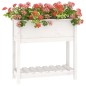 vidaXL Pflanzkübel mit Ablage Weiß 82,5x34,5x81 cm Massivholz Kiefer vidaXL Pflanzkübel mit Ablage Weiß 82,5x34,5x81 cm Massivholz Kiefer