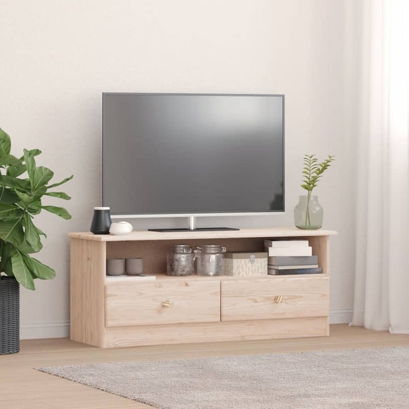 vidaXL TV-Schrank mit Schubladen ALTA 100x35x41 cm Massivholz Kiefer vidaXL TV-Schrank mit Schubladen ALTA 100x35x41 cm Massivholz Kiefer