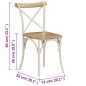 vidaXL Esszimmerstühle 2 Stk. Weiß Mango-Massivholz vidaXL Esszimmerstühle 2 Stk. Weiß Mango-Massivholz