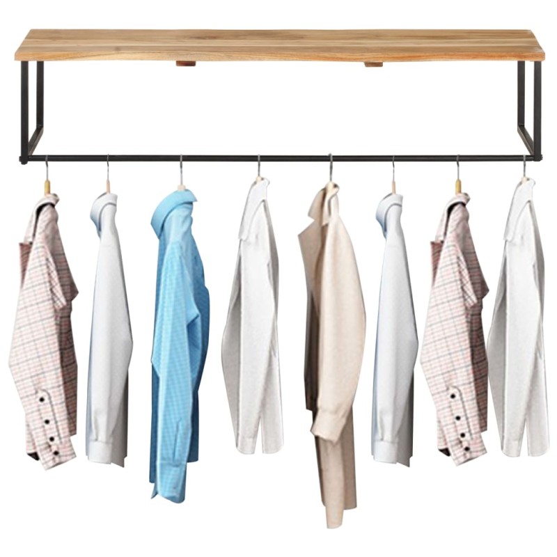 vidaXL Garderobe mit Naturkante 100x35x22 cm Massivholz Akazie vidaXL Garderobe mit Naturkante 100x35x22 cm Massivholz Akazie