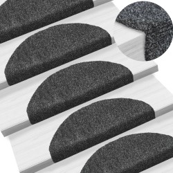 vidaXL Selbstklebende Treppenmatten 10 Stk. Dunkelgrau 65x21x4 cm