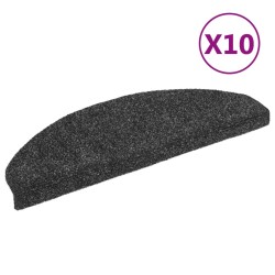 vidaXL Selbstklebende Treppenmatten 10 Stk. Dunkelgrau 65x21x4 cm