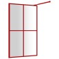 vidaXL Duschwand für Begehbare Dusche mit ESG Klarglas Rot 118x195 cm vidaXL Duschwand für Begehbare Dusche mit ESG Klarglas Rot 118x195 cm