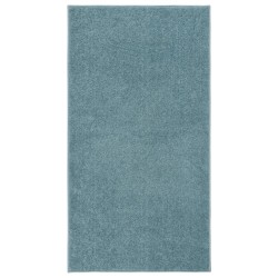 vidaXL Teppich Kurzflor 80x150 cm Blau