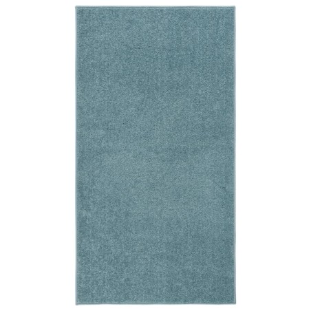 vidaXL Teppich Kurzflor 80x150 cm Blau