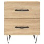 vidaXL Nachttische 2 Stk. Sonoma-Eiche 40x35x47,5 cm Holzwerkstoff