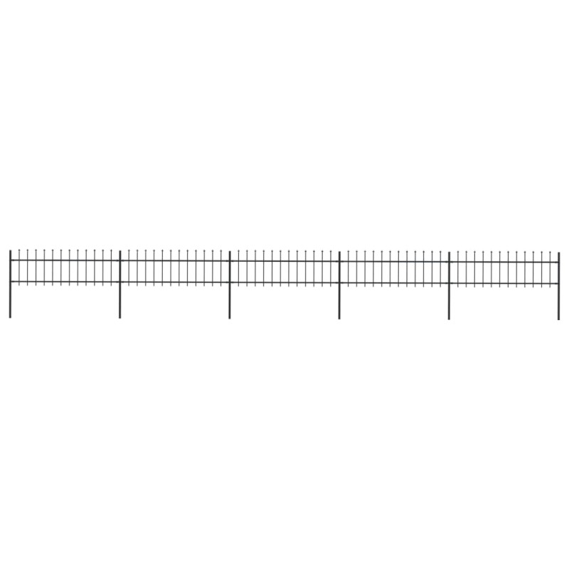 vidaXL Gartenzaun mit Speerspitzen Stahl 8,5 x 0,6 m Schwarz vidaXL Gartenzaun mit Speerspitzen Stahl 8,5 x 0,6 m Schwarz
