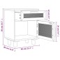 vidaXL Nachttisch Schwarz Massivholz Kiefer und Natur-Rattan vidaXL Nachttisch Schwarz Massivholz Kiefer und Natur-Rattan