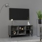 vidaXL TV-Schrank mit Metallbeinen Grau 103,5x30x50 cm vidaXL TV-Schrank mit Metallbeinen Grau 103,5x30x50 cm