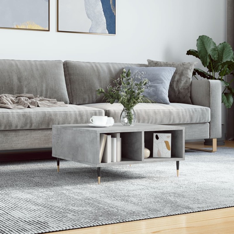 vidaXL Couchtisch Betongrau 60x60x30 cm Holzwerkstoff vidaXL Couchtisch Betongrau 60x60x30 cm Holzwerkstoff