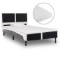 Bett mit Matratze Schwarz und Weiß Kunstleder 90 x 200 cm Bett mit Matratze Schwarz und Weiß Kunstleder 90 x 200 cm