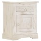 vidaXL Nachttisch Weiß 40×30×50 cm Massivholz Mango vidaXL Nachttisch Weiß 40×30×50 cm Massivholz Mango