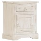 vidaXL Nachttisch Weiß 40×30×50 cm Massivholz Mango vidaXL Nachttisch Weiß 40×30×50 cm Massivholz Mango