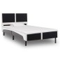 Bett mit Matratze Schwarz und Weiß Kunstleder 90 x 200 cm Bett mit Matratze Schwarz und Weiß Kunstleder 90 x 200 cm