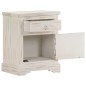 vidaXL Nachttisch Weiß 40×30×50 cm Massivholz Mango vidaXL Nachttisch Weiß 40×30×50 cm Massivholz Mango