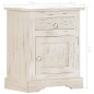 vidaXL Nachttisch Weiß 40×30×50 cm Massivholz Mango vidaXL Nachttisch Weiß 40×30×50 cm Massivholz Mango