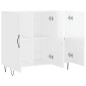 vidaXL Sideboard Hochglanz-Weiß 90x34x80 cm Holzwerkstoff vidaXL Sideboard Hochglanz-Weiß 90x34x80 cm Holzwerkstoff