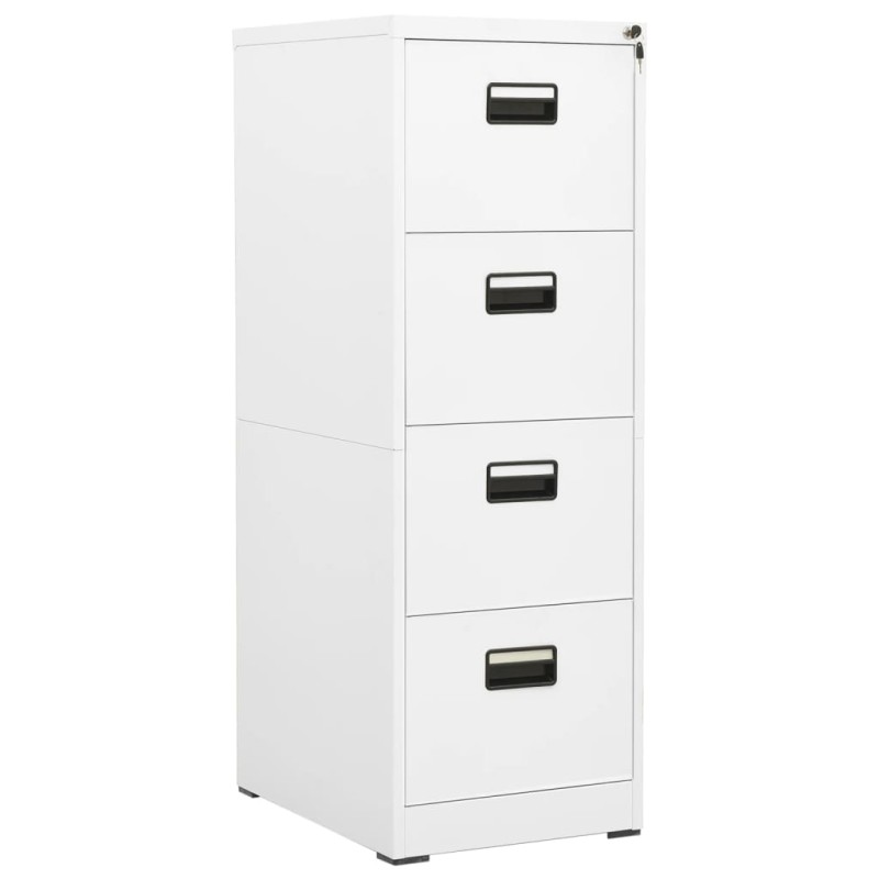 vidaXL Aktenschrank Weiß 46x62x133 cm Stahl vidaXL Aktenschrank Weiß 46x62x133 cm Stahl