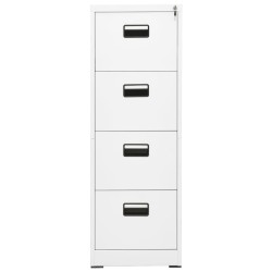 vidaXL Aktenschrank Weiß 46x62x133 cm Stahl