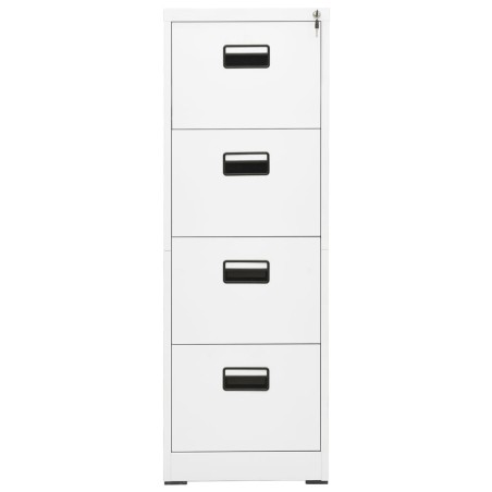 vidaXL Aktenschrank Weiß 46x62x133 cm Stahl