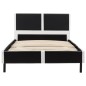 Bett mit Matratze Schwarz und Weiß Kunstleder 90 x 200 cm Bett mit Matratze Schwarz und Weiß Kunstleder 90 x 200 cm