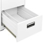 vidaXL Aktenschrank Weiß 46x62x133 cm Stahl vidaXL Aktenschrank Weiß 46x62x133 cm Stahl
