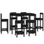 vidaXL 7-tlg. Bar-Set Schwarz Massivholz Kiefer vidaXL 7-tlg. Bar-Set Schwarz Massivholz Kiefer