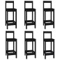 vidaXL 7-tlg. Bar-Set Schwarz Massivholz Kiefer vidaXL 7-tlg. Bar-Set Schwarz Massivholz Kiefer