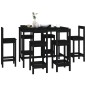 vidaXL 7-tlg. Bar-Set Schwarz Massivholz Kiefer vidaXL 7-tlg. Bar-Set Schwarz Massivholz Kiefer