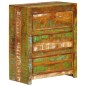 vidaXL Schubladenschrank Mehrfarbig 60x33x75 cm Altholz Massiv vidaXL Schubladenschrank Mehrfarbig 60x33x75 cm Altholz Massiv