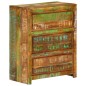 vidaXL Schubladenschrank Mehrfarbig 60x33x75 cm Altholz Massiv vidaXL Schubladenschrank Mehrfarbig 60x33x75 cm Altholz Massiv