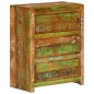 vidaXL Schubladenschrank Mehrfarbig 60x33x75 cm Altholz Massiv vidaXL Schubladenschrank Mehrfarbig 60x33x75 cm Altholz Massiv