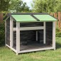 vidaXL Hundehütte Grau 96x87x80,5 cm Massivholz Kiefer vidaXL Hundehütte Grau 96x87x80,5 cm Massivholz Kiefer