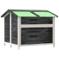 vidaXL Hundehütte Grau 96x87x80,5 cm Massivholz Kiefer vidaXL Hundehütte Grau 96x87x80,5 cm Massivholz Kiefer