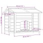 vidaXL Hundehütte Grau 96x87x80,5 cm Massivholz Kiefer vidaXL Hundehütte Grau 96x87x80,5 cm Massivholz Kiefer