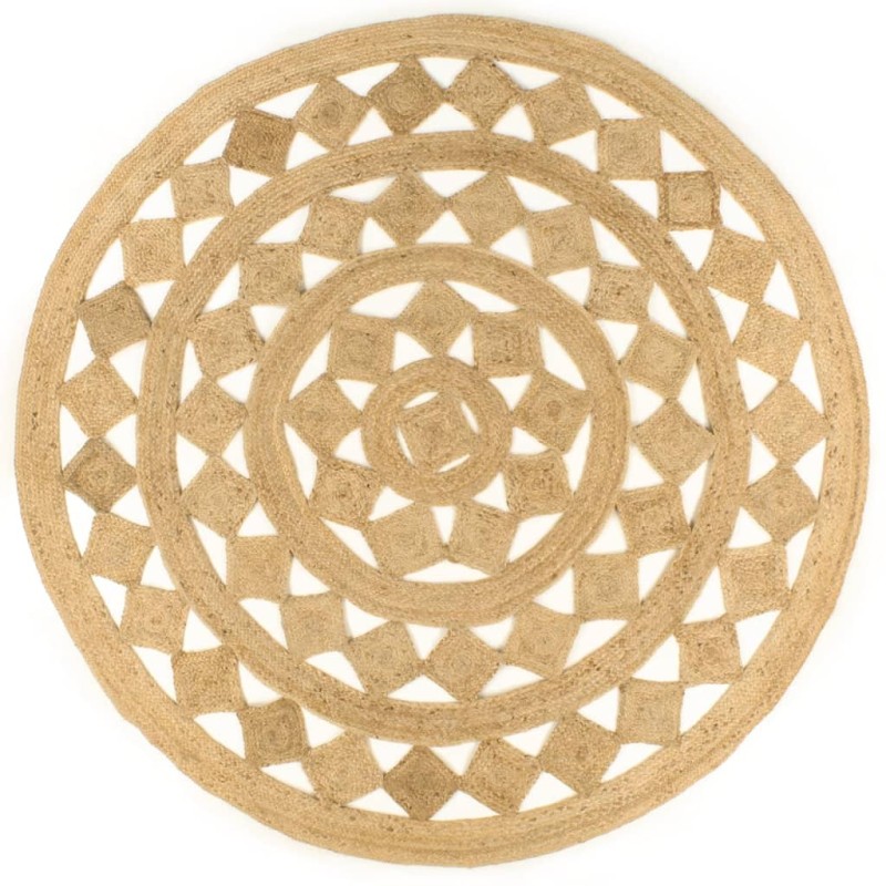 vidaXL Teppich Handgefertigt Geflochten Jute 210 cm vidaXL Teppich Handgefertigt Geflochten Jute 210 cm