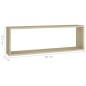 vidaXL Würfelregale 2 Stk. Sonoma-Eiche 80x15x26,5 cm Holzwerkstoff vidaXL Würfelregale 2 Stk. Sonoma-Eiche 80x15x26,5 cm Holzwerkstoff