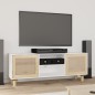 vidaXL TV-Schrank Weiß 105x30x40 cm Massivholz Kiefer Natur-Rattan vidaXL TV-Schrank Weiß 105x30x40 cm Massivholz Kiefer Natur-Rattan