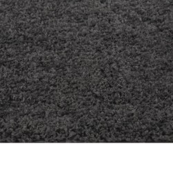 vidaXL Teppich Shaggy Hochflor Anthrazit 160x230 cm