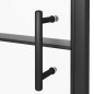 vidaXL Duschtür 91x195 cm Halbmatt Hartglas Schwarz vidaXL Duschtür 91x195 cm Halbmatt Hartglas Schwarz